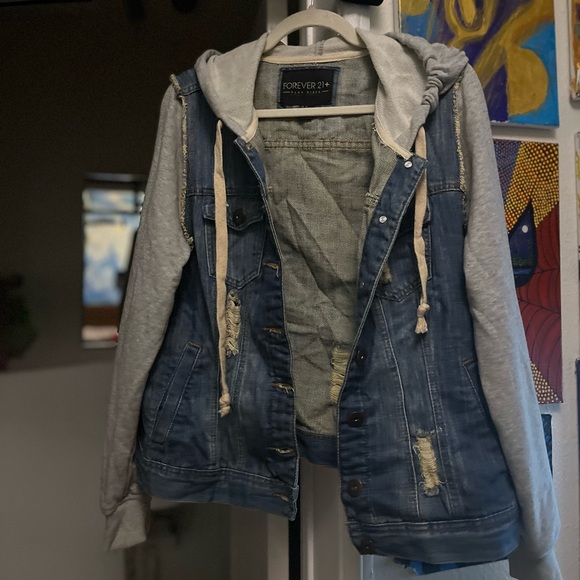 Forever 21 Jean Vested Jacket - Picture 2 of 4